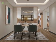 Light Walnut Solid Wood Dining Table Black Legs