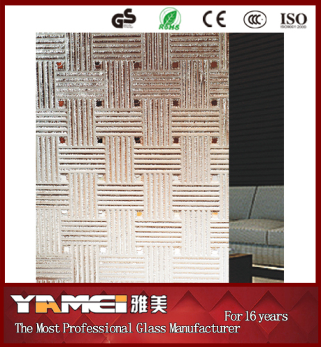 High quality modern acid etched door glass