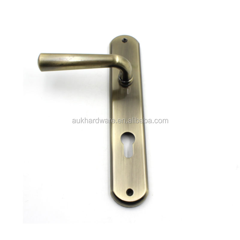 2019 popular aluminum lever with iron plate door pull handle