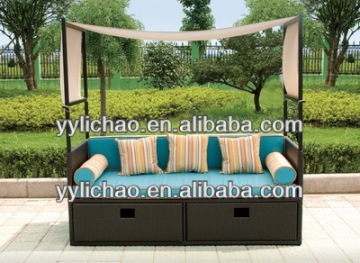 rattan wicker sunbed, rattan furniture