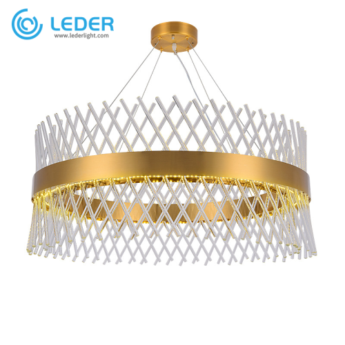 Đèn chùm thủy tinh thổi tinh thể LEDER