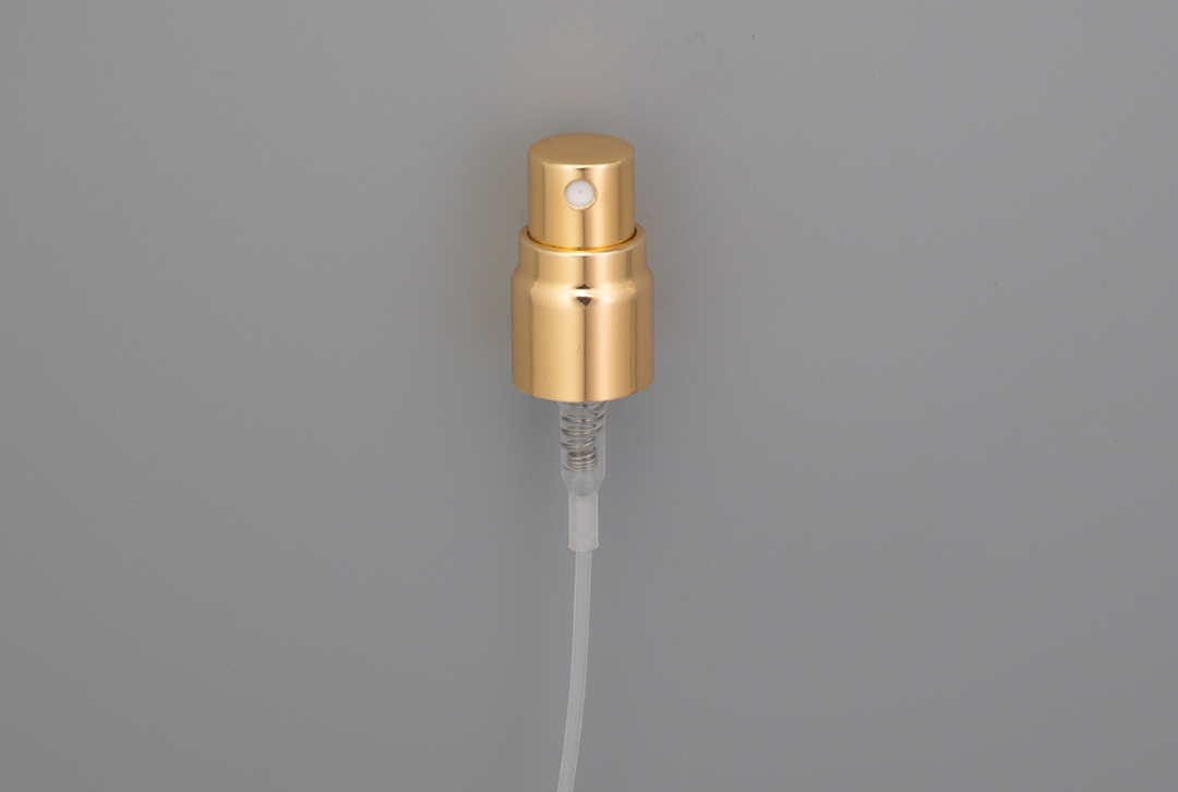 Pulverizador de névoa fina de alumínio dourado brilhante 12/410 12/410 Shiny Gold Aluminum Fine Mist Sprayer