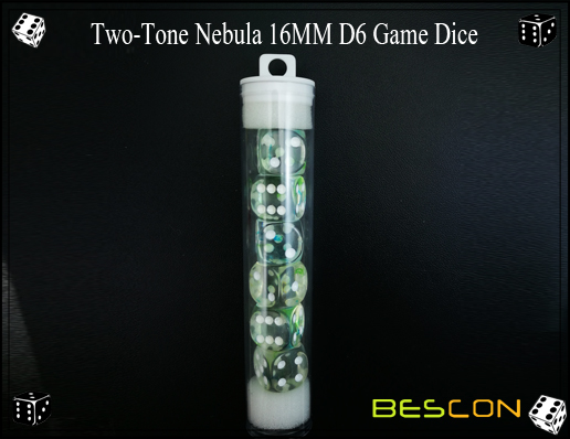 Deuxième tonne Neutre 16MM D6 Game Dice-12 Two-Tone Nebula 16MM D6 Game Dice-12
