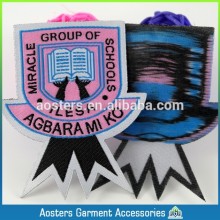 beatiful iron on woven patches for school uniform