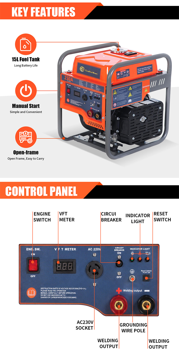Generadores para soldadora TKH-230AS(4) TKH-230AS Welder Generators(4)