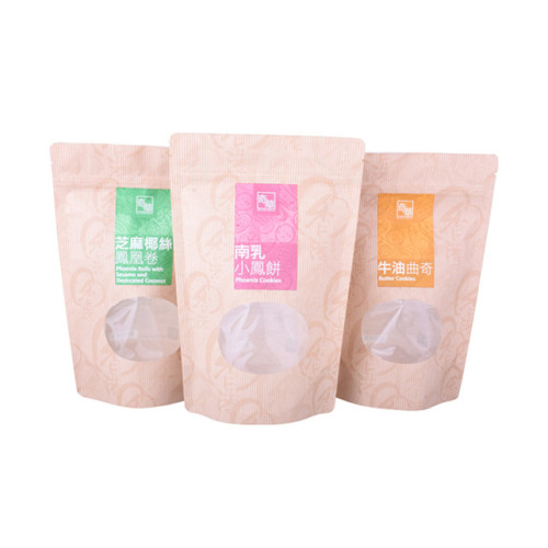 Kertas Kraft Compostable Stand Up Protein Food Bag