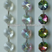 2013 HOT new stye octagon crystal glass beads chain for decoration home making