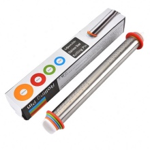 Adjustable Stainless Steel Rolling Pin with 4 Thickness Rings