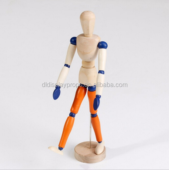 30 cm wooden Movable puppet toys blockhead Art sketch I still life joints