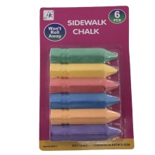 Non-Toxic Jumbo Chalk Set - 6 Colors for Kids' Drawing and Outdoor Play