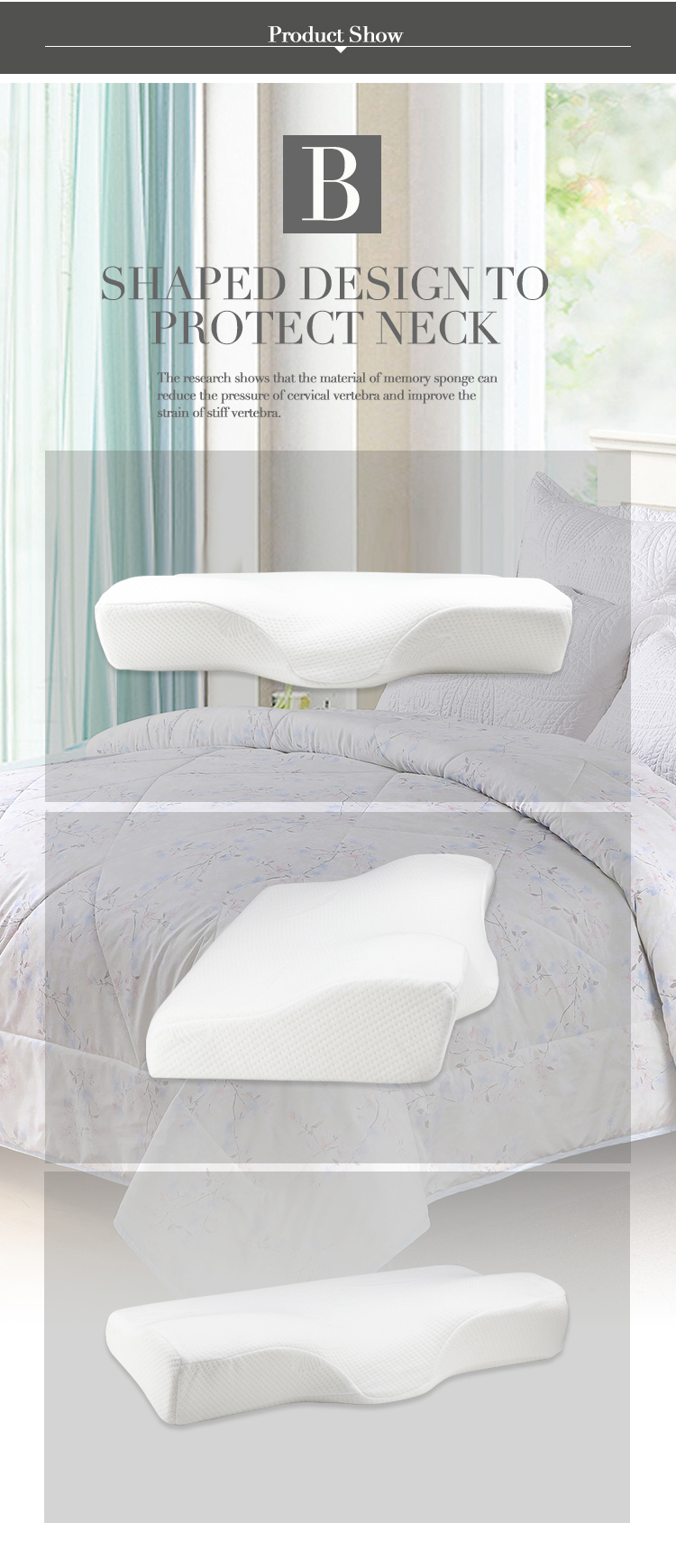 SPONDUCT OEM Anti Wrinkle Pillow Sleep,Ergonomic Pillow Cervical,Memory Pillow Health
