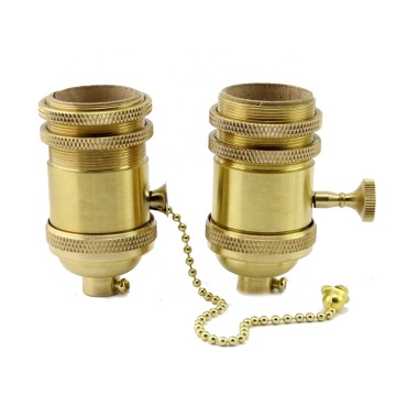 Vintage Edison Lamp Base E26/E27 Brass Pull Chain Socket