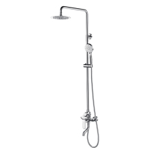 Chrome Exposed Shower Faucet With Hand Shower