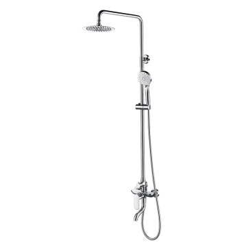 Chrome Exposed Shower Faucet With Hand Shower