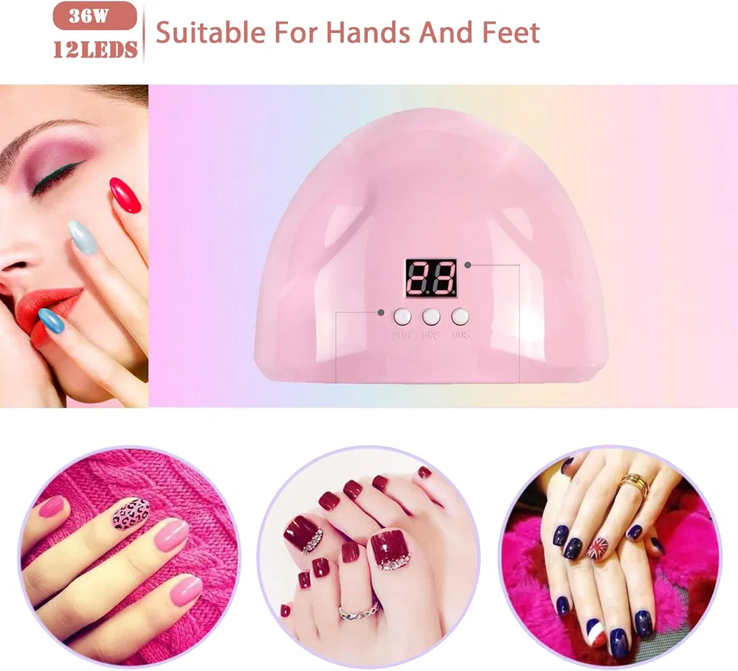 Compact UV Nail Dryer with LED Display for Quick Gel Curing