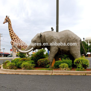 China factory casting garden decor animal sculpture cheap life size resin elephants
