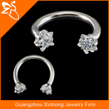 New Design Fashion Surgical Star Zircon Septum Piercing Horseshoes Hoop Nose Ring