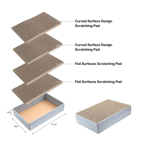 वाइड कैट स्क्रैचर कार्डबोर्ड