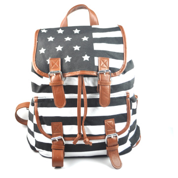 colorful printing canvas backpack bag