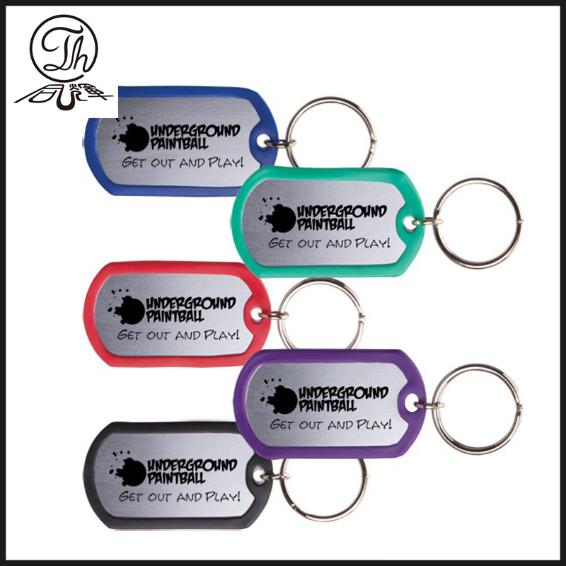 plastic dog tag keychain