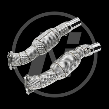 High Performance Aftermarket Heat Shield Exhaust 200 Cells Euro V Catted Downpipe for Ferrari 430