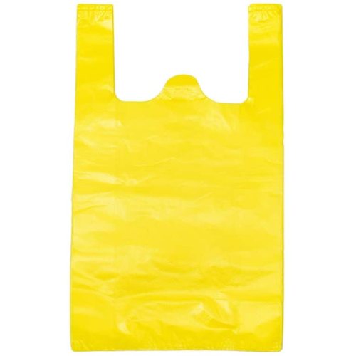 Sacos de supermercado de plástico simples amarelo