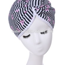 strip print microfiber dry spa hair wrap towel