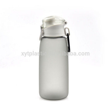 metal lid half transparent water bottle drinking water bottle