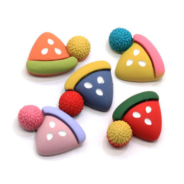Korean Ins Hot Cute Ice-cream Hats Flat Back Resin Cabochon Scrapbooking For Hair Bow Clip Embellishments Diy Accessories