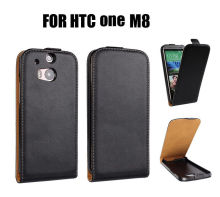 Soft Genuine Leather Phone Case , Flip Htc One M8 Black Phone Covers
