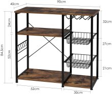 Baker Rack with Shelves - Kitchen Storage for Spices, Pots, and Pans