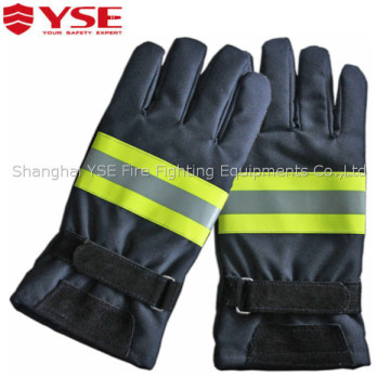 Fireman working gloves with nomex material