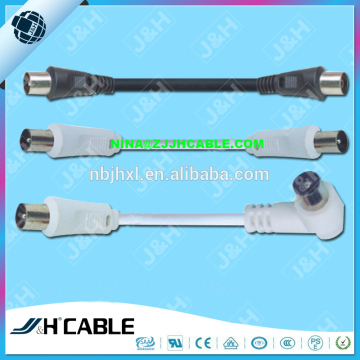 9.5mm TV plug(angle) to 9.5mm TV plug(angle) cable with 3C2V cable