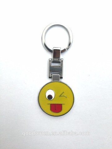 wry face keychain ,funny face keychain , emoji keychain