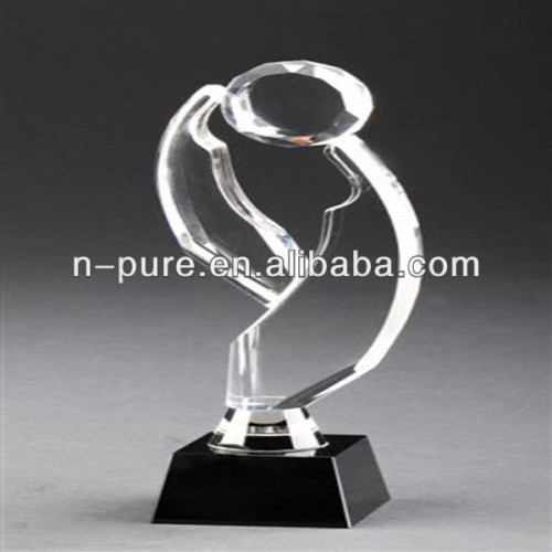 Blank Quartz Crystal of Art Work Trophy