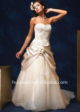 Beautiful Princess Chapel Train Wedding Evening Dress