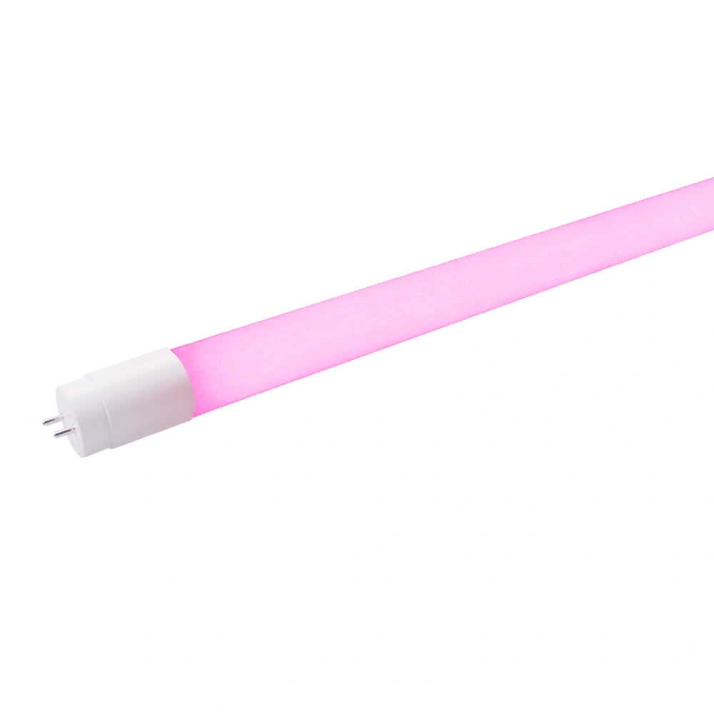 Pink LED Tube for Meat Made of Milky Glass