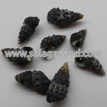 Charmes de perles de coquille naturelle noires 18-28MM pour la fabrication de bijoux