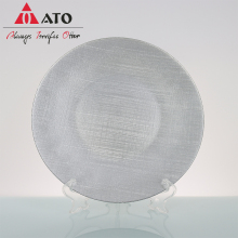 13 Inch grey Cloth Pattern Charger Plate