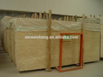 beige travertine raw marble slab manufactory