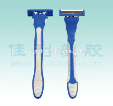 Vitamine strip rubber handle triple blade shaving razor