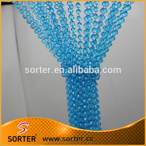 Acrylic/plastic blue color beaded curtain