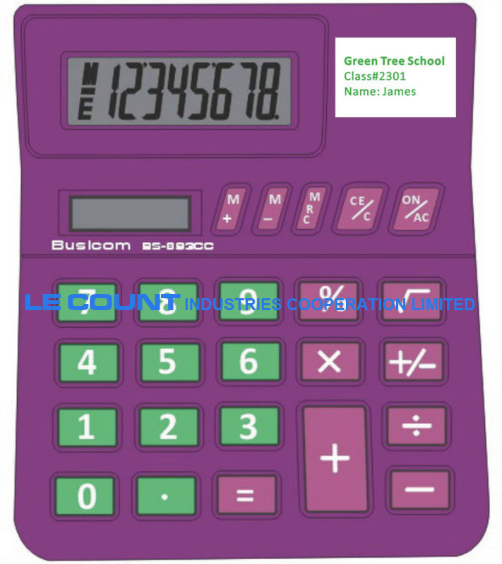 8 Digits Small Desktop Calculator for Students/Kids with Big Room for Class Number (LC289)