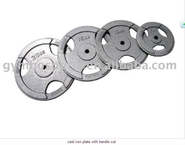 cast iron weight plate with handle cut /fitness equipment/vibration plate