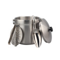 Stainless Steel Ice Bucket with Tongs and lid