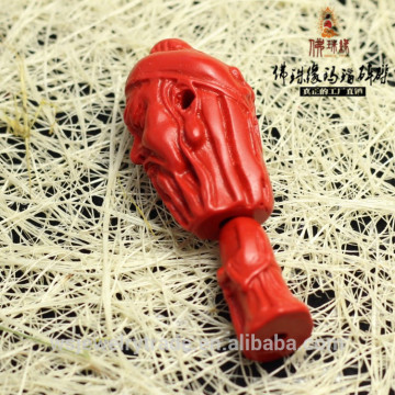 Native cinnabar guan gong Figure head Guan Erye Guru Beads factory wholesale