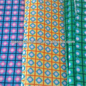 TC fluorescence printed one-side brushed flannel woven textile fabric