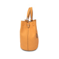New Fashion Handmade Portable Women Leather Bucket Bag