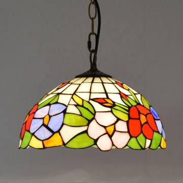 LongHuiJing Morning Glory Chandelier Tiffany Ceiling Light