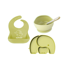 Wholesale Flower-Shaped Silicone Bowls & Plates for Kids with Carbide Armor